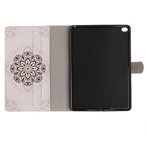 iPad Air 2 Hülle Case,iPad Air 2/ iPad 6 Ledertasche,Ukayfe Muster Schutzhülle Leder Tasche für iPad Air 2,Malerei Mandalas Blumen Malen Slim Fit Folio PU leder Flip Cover im Bookstyle Kunstleder Schutzhülle Cover Tasche mit Ständer für iPad Air 2 (iPad 6th Generation) mit 1 x Schwarze Eingabestift (Mandala) - 6