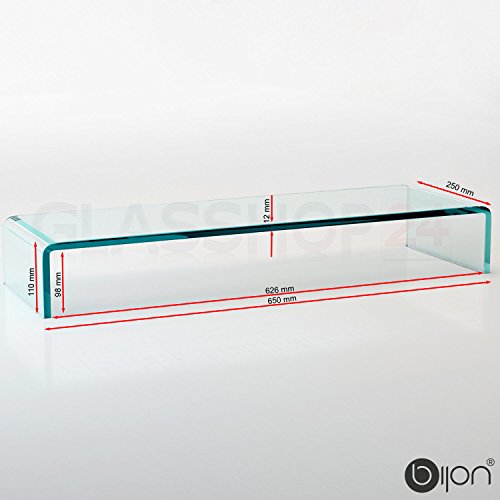 bijon® TV-Glasaufsatz Monitor Erhöhung (B/T/H) 650x250x110mm - klar