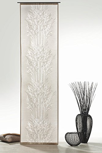 Gardine Flächenvorhang in Batist-Optik Baum Äste in natur o. stein halbtransparent HxB 245x60 cm - Scheibengardine Ausbrenner Modern Chic ...auspacken, aufhängen, fertig! Schiebevorhang Typ326