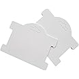 Jewels And Tools UK 50 x Jewellery Display Cards Bracelet Bow Hair Clip Scrunchie 9.5cm x 7.5cm White