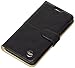Price comparison product image QIOTTI Q.Book Smart Premium Genuine Leather Booklet Case for Samsung Galaxy S6 Edge Plus - Raw Black