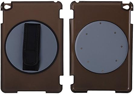 LUJII High Quality Soft Grip Handle Case For The New Apple iPad mini4 &amp; Retina Display Models (Wi-Fi &amp; Cellular) (16GB, 32GB, 64GB) With 360° Rotation And Adjustable Hand Strap 360 degree rotating Handhold case- Perfect For Commuting On The Train or Teaching-Clear Black (iPad mini4)