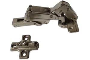 Generico Cerniera Salice per Ante Pensili 165° Foro Legno 35 mm con Base 2 Regolazioni - Dimensione Disponibile: Cerniera 165° con Basetta