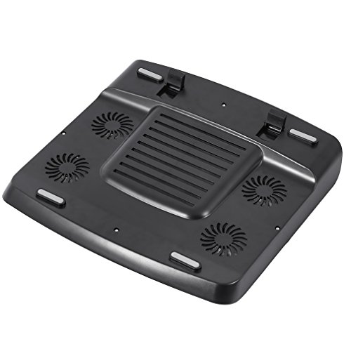 YKS Notebook Laptop Kühler T9 Aluminium Mesh & Kunststoff Portable leichte Kühlpad mit Aluminiumverkleidung und fünf Lüfter 2000RPM - 6