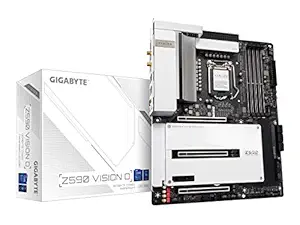 GIGABYTE Z590 Vision D Creators Motherboard with Unique VisionLINK TB I/O Design, Thunderbolt 4, Intel Wi-Fi 6 802.11ax and Dual Intel 2.5GbE LAN, Dual PCIe 4.0 x16 Slots