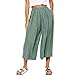 Produktbild Hosen Damen Lang Sommer Casual Weite Hose mit Weitem Bein Freizeit Frauen Vintage Hosen Baumwolle und Leinen Baggy Retro Hose Damen 3/4 Sommer Lockere