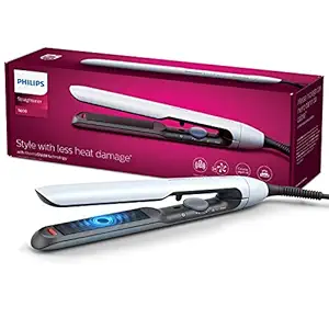 Philips Hair Straightener BHS520/00, ThermoShield Technology to lower heat damage, Argan Oil Infused Plates, 2x Ionic Care for Frizz-free, smooth, shiny hair (New Model)