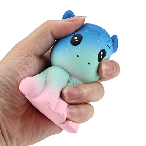 Preisvergleich Produktbild Mamum wenig Befreiung von Stress matschig Spielzeug Pferd, Pferd duftend Stressabbau super langsam Anstieg Spielzeug Baby-Simulation one size blau