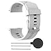 Produktbild Armband für POLAR V800, FNKDOR Silikon Gummi Band Ersatzarmband Uhrenarmband Für POLAR Pulsuhr V800, 160-220MM (Weiß)