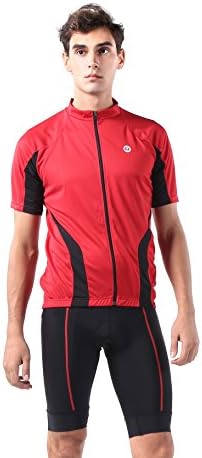 Garvirp Summer Cycling Jersey Cycle Team Racing Biking Top Shirts L Red For Men