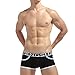 Produktbild Retroshorts Unterhosen Patchwork Baumwolle Männer Bequeme Unterwäsche Boxer Briefs Beutel Badehose Sport Unterhose Shorts Knickers Schwarz Blau Grau Rot (XXXL, Schwarz)
