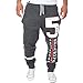 Produktbild Sannysis Herren Hose Cargo Chino Jeans Sporthosen 5 Print Casual Solid Lose Hosen Jogger Jogginghose Schwarz Weiß Grau Dunkelgrau M~3XL