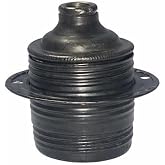 Şahnet E27 Metal Dişli Siyah Duy - Porselen İ&ccedil; Yapılı Vintage Lamba Duyu