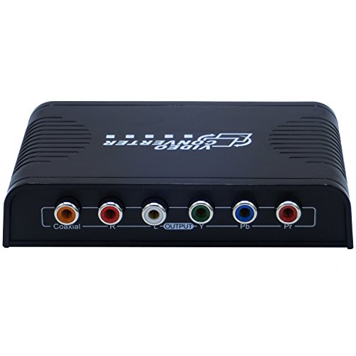 reado HDMI zu YPbPr 5 RCA Component RGB AV Konverter Adapter 1080P mit L/R Audio + Koaxial Audio Ausgang für XBOX/PS4/Apple TV/Roku/Fire TV/STB/BLU-RAY-Player Spiel Konsole (schwarz) - 3