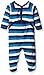Petit Bateau Baby-Boys Santon Striped Footies, Multicoloured (Medieval/Geranium/Lait), 3-6 Months (Manufacturer Size:6 Months)