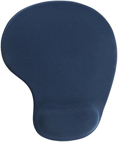 Mouse pad gel-filled wrist rest - Tres Lobos（2017 new design） mouse mat with soft gel-filled wrist rest support, non-slip rubber base, Optimized thin surface, Including two sizes, four color, for PC, Mac, Laptop, Office &amp; Gaming, Comfortable &amp; Lightweight, 24-hour customer support (Drak Blue)