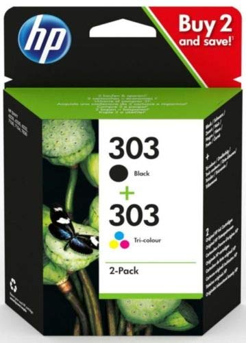 HP Original 303 Combo Cartuchos de Tinta 1x HP 303 Negro y 1x HP 303 Color por HP Envy Photo 7130 All-in One Printer