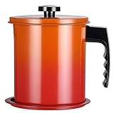 Caño sin goteo. El pico del colador especialmente diseñado evita que el aceite gotee a lo largo del costado de la olla.