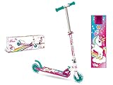 Decorado con dibujos de unicornios en colores brillantes
