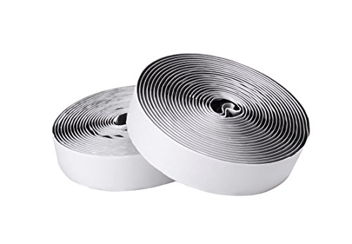 25mm Ancho 5 metros largo Juego sistema de enganche y sujeción auto adhesivo con reverso súper adherente Tela de nylon sujetadora Negro