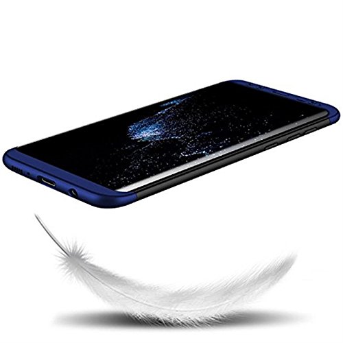 Qissy   Carcasa Samsung Galaxy S8 Plus 3 in 1 Todo Incluido Anti-Scratch Ultra Slim Protective 360 PC Case Cover para Samsung Galaxy S8 S8    Samsung Galaxy S8 Plus  Azul 