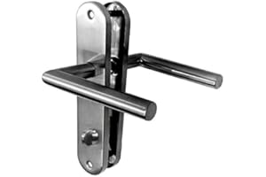 KLOSE BESSER Paire de Poignée de porte sur plaque "Entraxe 165 mm" Inox 304 Mini "TINA" - Condamnation sans voyant