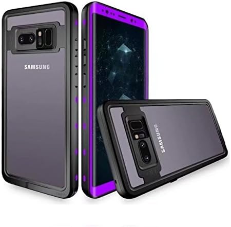 Galaxy Note 8 Waterproof Case, i-Nings IP68 Water Resistant Underwater Slim Lightweight Full Body Protective Shockproof Snowproof Dirtproof TPU Case Cover for Samsung Galaxy Note 8 (Purple)