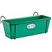 Produktbild Blumenkasten inklusive Wasserspeicher Metallaufhängung und Klammer 50x18x16 cm Grün • Balkonkasten Blumentopf Pflanztopf Pflanzkasten Blumenkübel