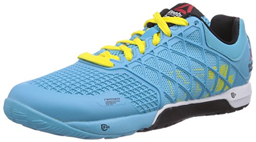 Reebok Crossfit Nano 4.0, Women's Indoor Court Shoes, Blue (neon Blue/stinger Yellow/white/black), 3 UK