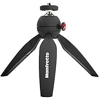 Manfrotto MTPIXIMII-B, PIXI Mini Treppiede per Fotocamera con Impugnatura per Fotocamere CSC, Reflex, Mirrorless, Video, Made