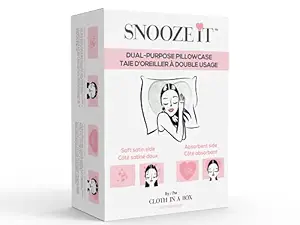 Snooze It Pillowcase - Double Sided Pillow Cover - Controls Moisture in Wet Hair - Anti- Frizz and Good for The Skin- Keeps Hair Shiny and Protect Eyelash Extensions - Buttercream
