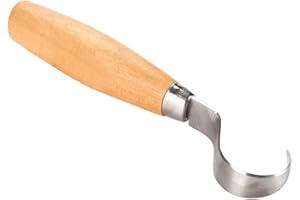 JROYSETER Cucharas de Acero Inoxidable Herramientas de Talla de Madera, Carpintería tallado a mano de artesanía, DIY Mango De Madera Cuchara para Cortar Cuchillos de Madera, Cucharas de Talla Para Carpintería