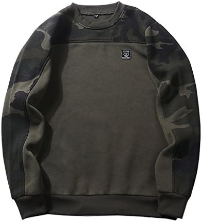 Mens Fashion Fleece Hoodie Pullover Camouflage Warm Jumpers Sweatshit Sportswear