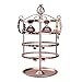 Produktbild Schmuckständer Klassische 4 Tier Heavy Duty Metall hergestellt rotierenden Tabletop Armband Halskette Schmuck Display Veranstalter Rack Tower - Rose Gold Zum Anzeigen von Ringen, Armbändern, Halskette