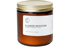 OCTŌ Flower Meadow Lavanda + Geranio + Neroli| Candela profumata. A base di Oli Essenziali e Cera di Soia.. 400ml