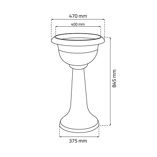 84,5 cm hoche Amphore Pflanzpokal Kunststoff Pflanzgefäß terracotta Blumentopf - 2
