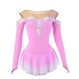 New Pantaloni da Pattinaggio Artistico per Donna Bambini da Ragazza Completo da Pattinaggio sul Ghiaccio Tenere al Caldo Traspirante, 140 Abiti W&G