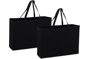 Coztie Baumwolltasche, 2 Stück Groß Einkaufstasche 45 x 35 cm Baumwollbeutel Stoffbeutel, Jutebeutel, Stoffbeutel Unbedruckt für Wäsche Sport Shopping Wiederverwendbare Jutebeutel