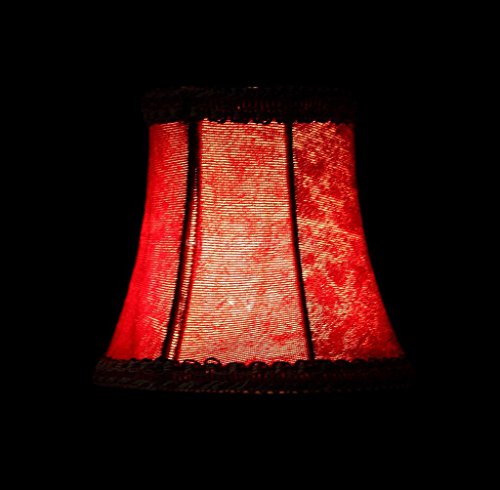 Splink 2 Pcs Lampenschirm E12/E14 Organza Stoff Stehlampe Tischlampenschirm mit Gold Trim Vintage Barockstil Stil 80*120*110mm - 2