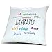 Produktbild Kopfkissen mit Namen Manju - Motiv Positive Eigenschaften, 40 cm, 100% Baumwolle, Kuschelkissen, Liebeskissen, Namenskissen, Geschenkidee, Deko