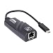 Produktbild Augneveres USB C auf Ethernet Adapter USB C Hub Typ-C-zu-RJ45-Gigabit-Ethernet-Port 0/100 / 1000Mbps-Dongle für Switch MacBook Lenovo Acer Laptop Windows Mac OS Linux Schwarz