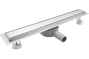 SaniteModar Canaleta de Ducha 60cm, Sumidero Ducha con 360° Sifón y Filtro, Desague Ducha, Panel 2 en 1