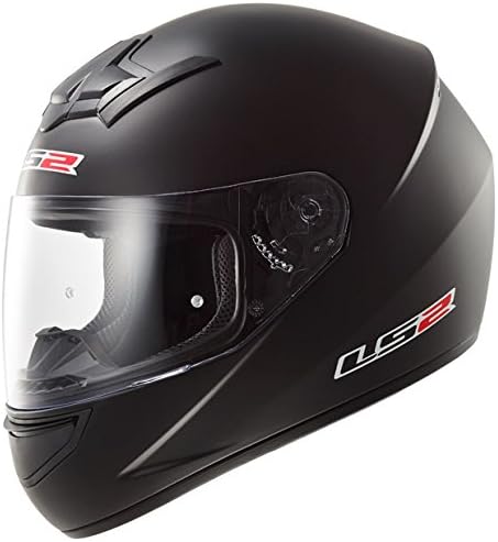 LS2 FF352 NEW ROOKIE SOLID MOTOR CYCLCE BIKE RACING HELMET PIN LOCK READY ACU MATT BLACK AND BALACLAVA (S (55 to 56 CM))