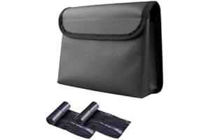 Veciado Foldable Hanging Car Trash Can with 2pcs Trash bags for Car Door Seat, Car Bin for Front of Car, Car Boot Organiser Leak Proof Garbage Container, Car Back Seat Organizer