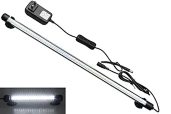 Mingdak LED Aquarium Light Kit for Fish Tank,Underwater Submersible Crystal Glass Lights Suitable for Saltwater and Freshwater,57 LEDs,18.5-inch,Lighting Color White