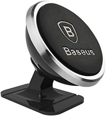 VCBBVG Baseus 360Degree Rotation Strong Magnetic Car Mount Holder Paste Design Holder-Silver