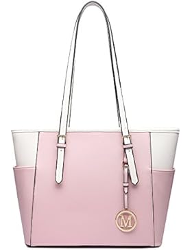 Miss Lulu Frauen Faux Leder verstellbare Griff Schulter Einkaufstasche