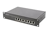  Digitus DN-80114 Switch No administrado Gigabit Ethernet (10/100/1000) Gris - Switch de Red (No administrado, Gigabit Ethernet (10/100/1000), Bidireccional Completo (Full Duplex), Montaje en Rack)