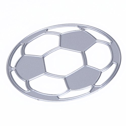 Demiawaking 1Pcs Fußball Schneiden Schablonen DIY Sammelalbum Dekor Papier Karten, Metall Buchzeichen , Metall Lesezeichen als Geschenk fuer Freunde - 3