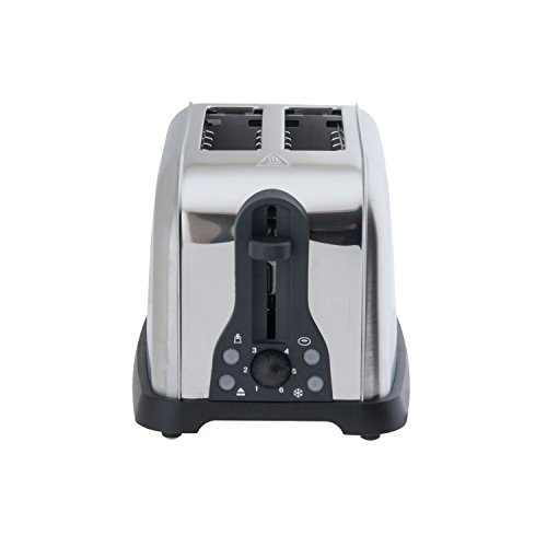 H.Koenig TOS7 edelstahl-Toaster 2 scheiben, 850 W Leistung, 6 Bräunungsstufen, silber - 3